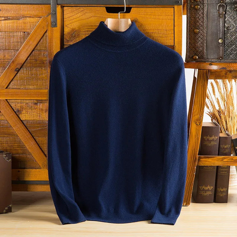 Men’s Luxury Cashmere Turtleneck Sweater