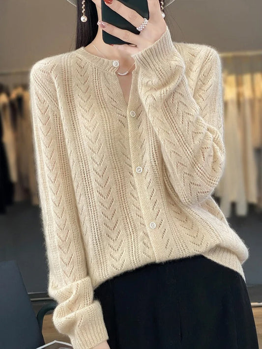 Santorini 100% Wool Cardigan